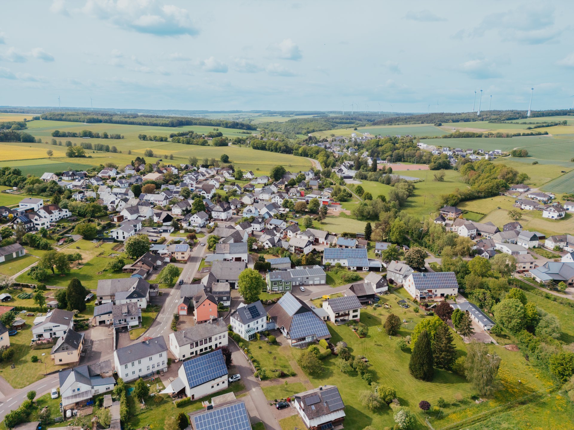 Ortsgemeinde Külz Drohnenaufnahme der Ortsgemeine Külz