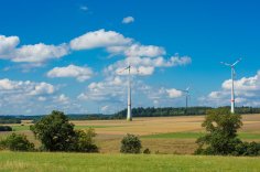 Landschaft Simmern mit Windrädern