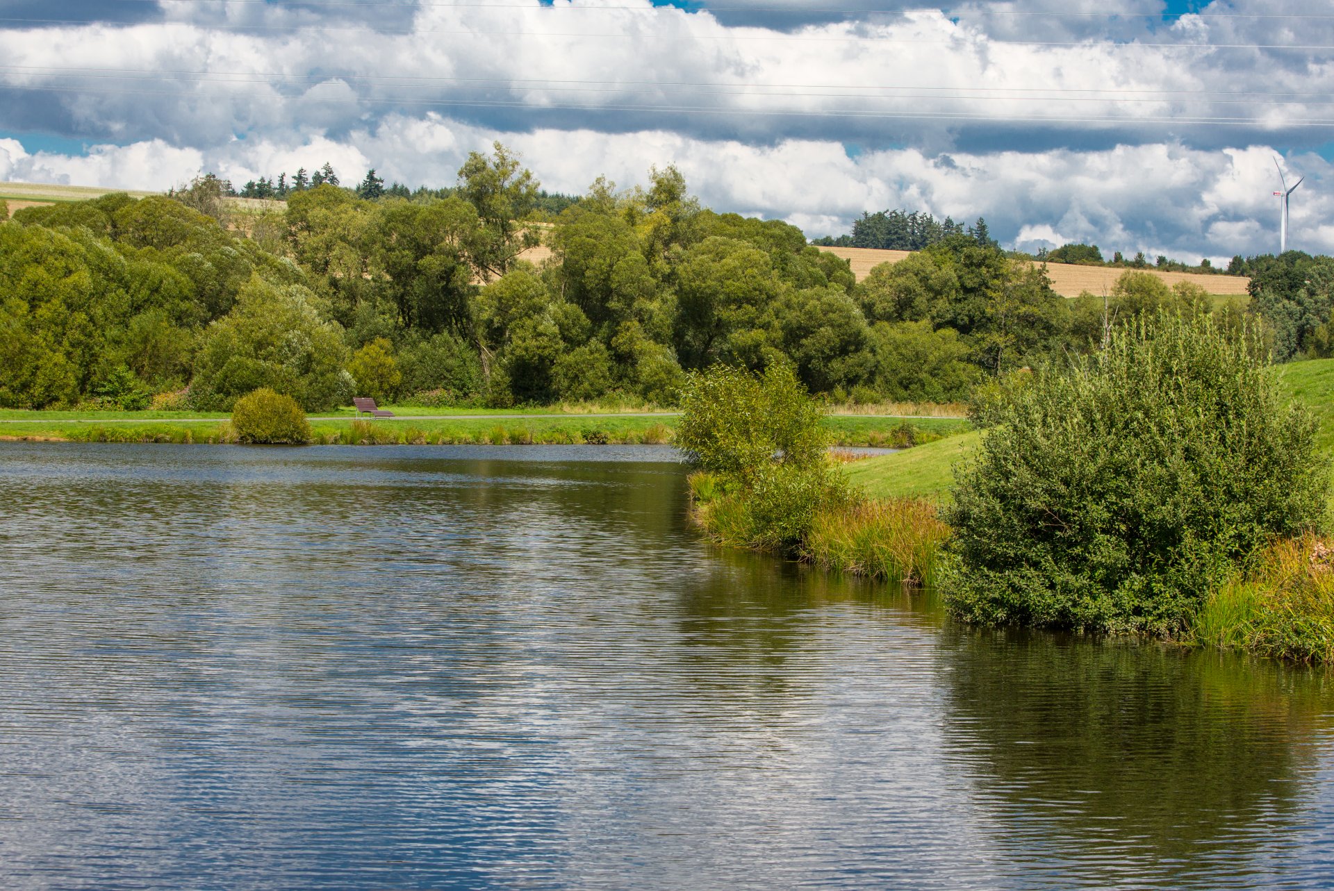 Blick auf den Simmersee in Simmern