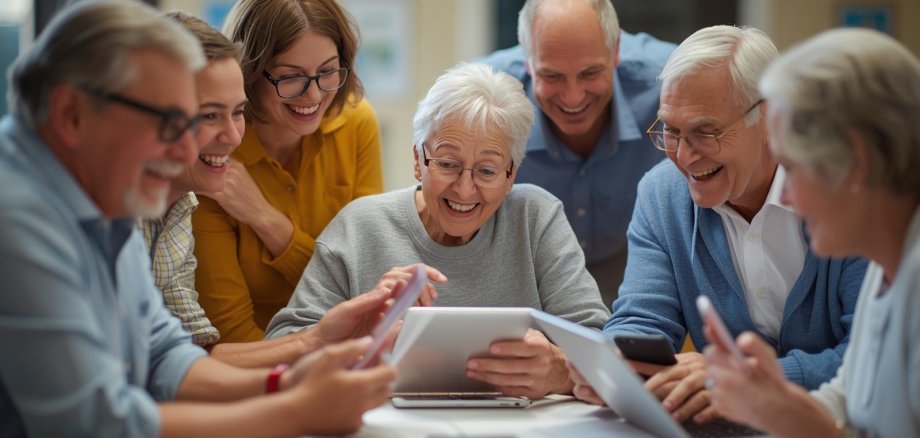 Treffen einer Gruppe von Menschen in einem Raum