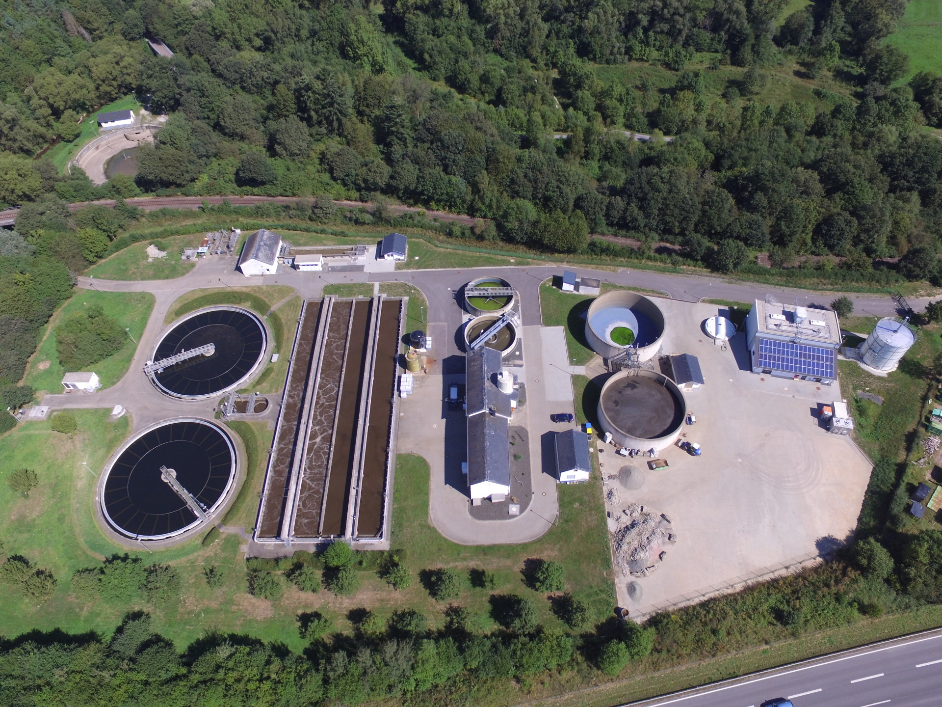 Kläranlage Simmern aus der Vogelperspektive 