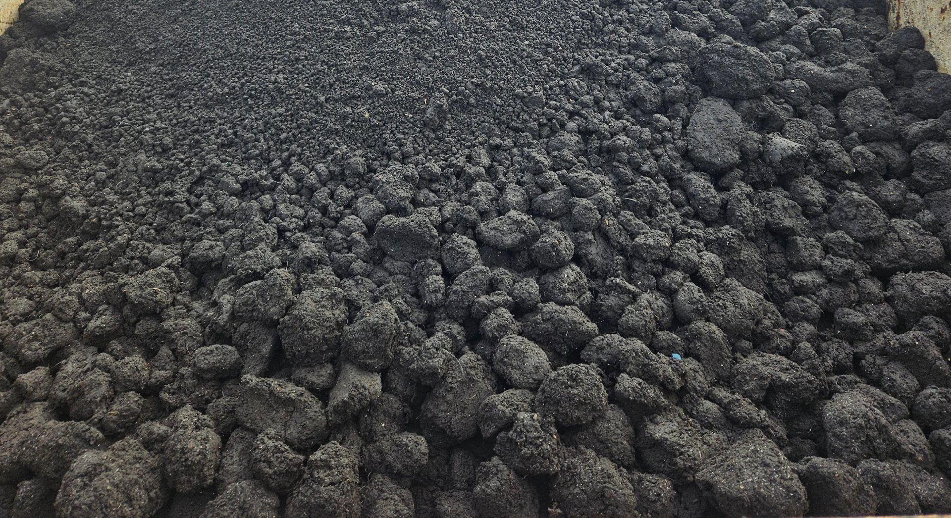 Verwerteter Klärschlamm in trockenem Zustand