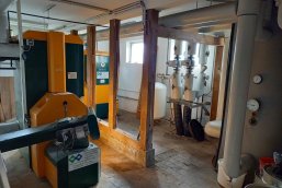 Innenansicht des Heizwerks in der Rathausstraße in Külz