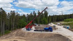 Bau des Hochbehälters im Soonwald im Mai 2025